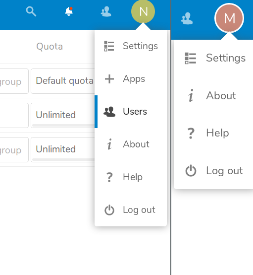 NextCloud 16 review /img/figure-02-admin-vs-user-settings.png